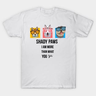 Shady Paws Dogs Wearing Oversized Sunglasses T-Shirt